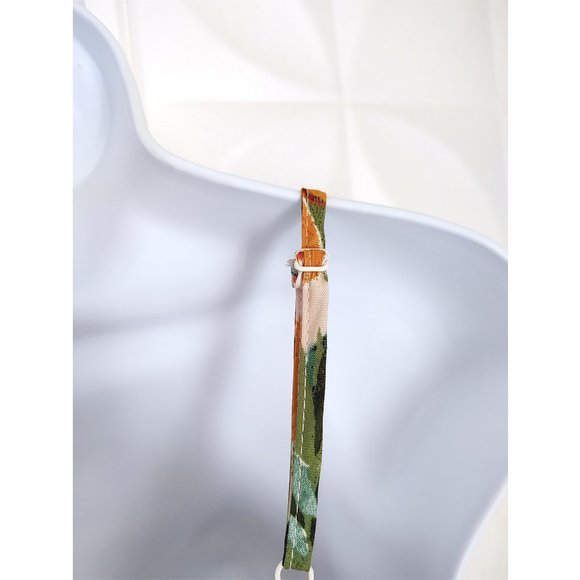 Floral Cropped Ruffle Tank Top Summer Swing Tropical Bow Boho S - Picture 5 of 12